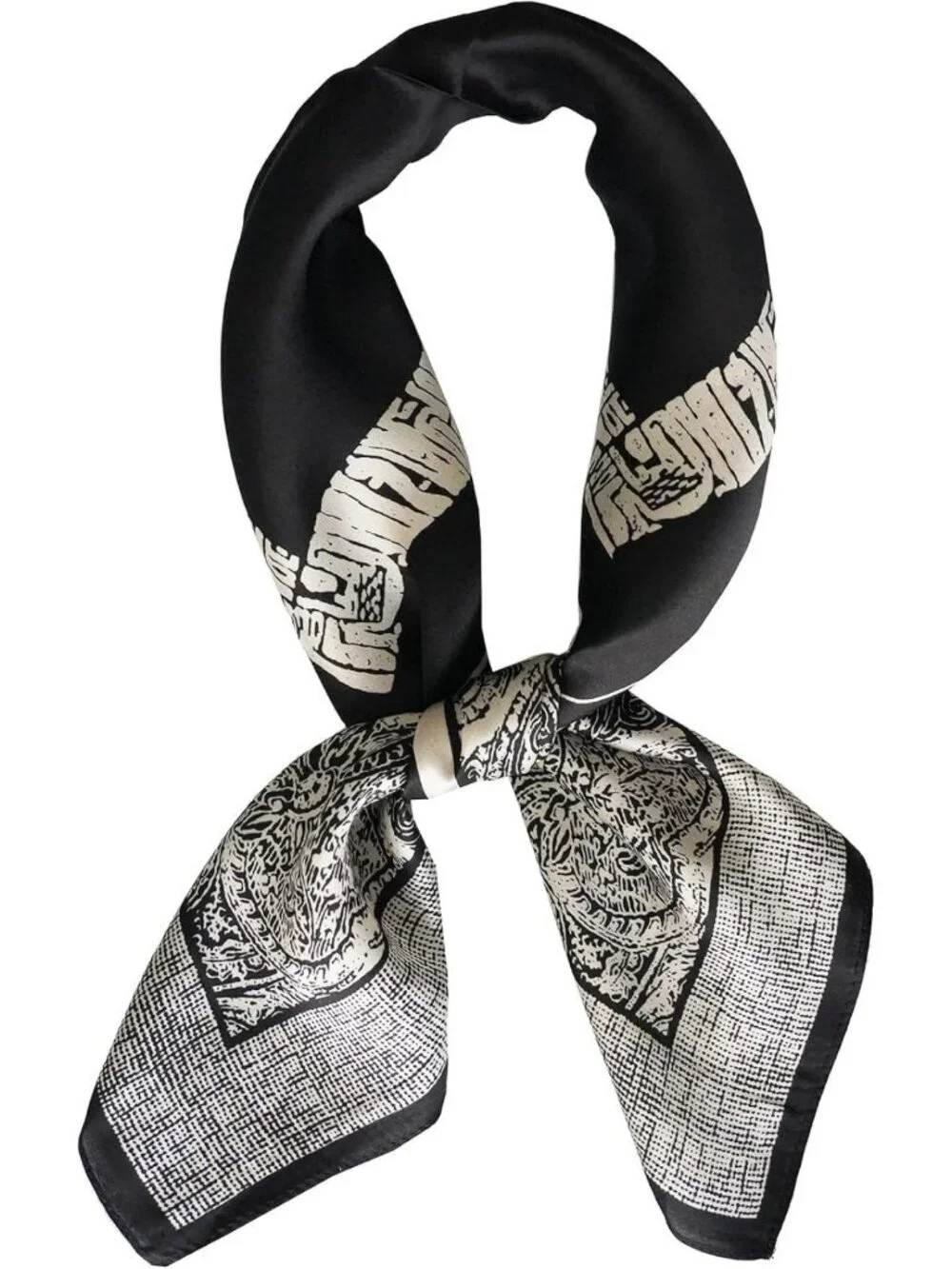 100% Pure Mulberry Silk Square Scarf for Hair, 26'' Neckerchief & Headscarf